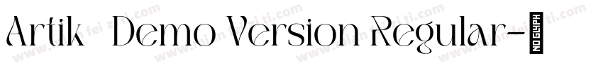 Artik   Demo Version Regular字体转换